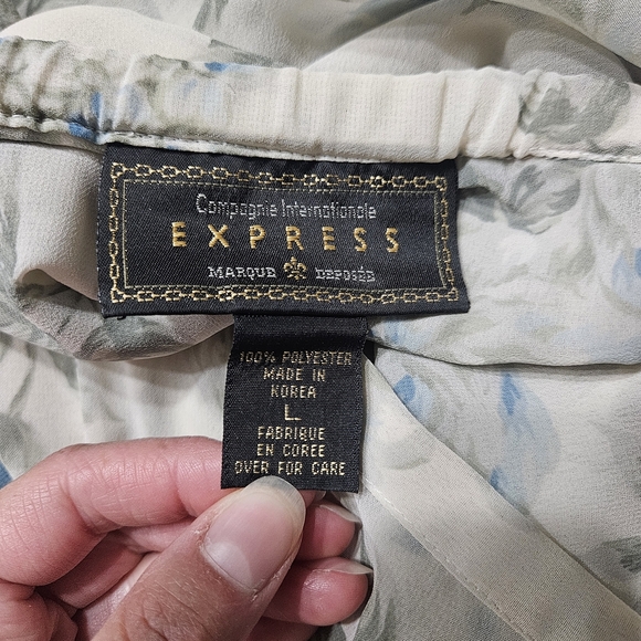 Express Marque Déposée Floral Polyester Maxi Skirt • Size Large Vintage 90s - Picture 2 of 5